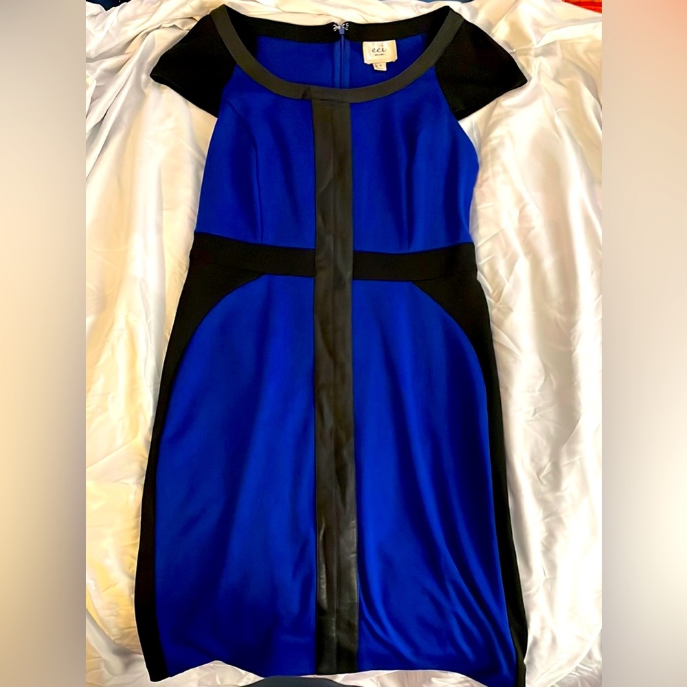 ECI New York woman’s cobalt blue pencil dress. Size 8. New without tags.